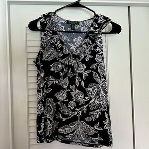 Lauren by Ralph Lauren Ruffle Collar Top